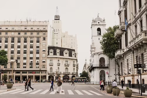 Crosswalk of a city in Argentina