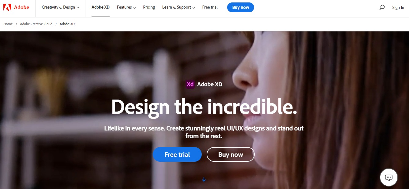 Adobe XD hero image