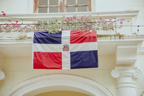 Dominican Republic hanging flag