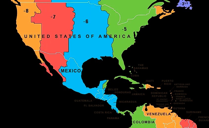 central-america-time-zones