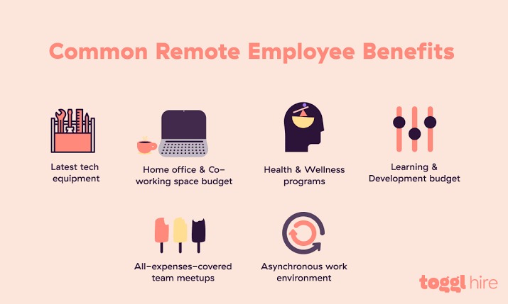 Common remote employee benefits 
