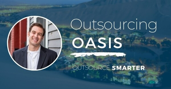 Cover of outsourcing oasis podcast episode 08 featuring Charles Palleschi, president of Spark Shipping
