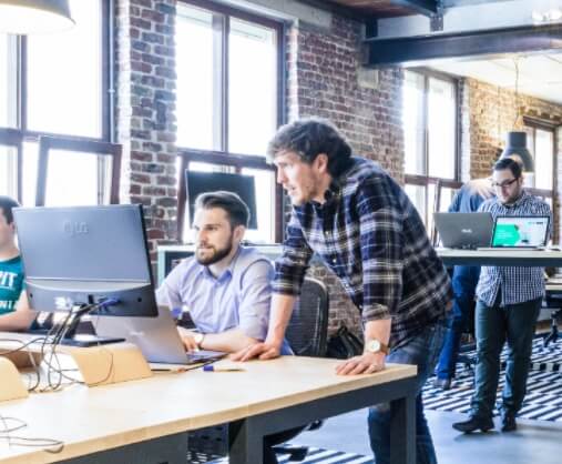 Developers working in an office